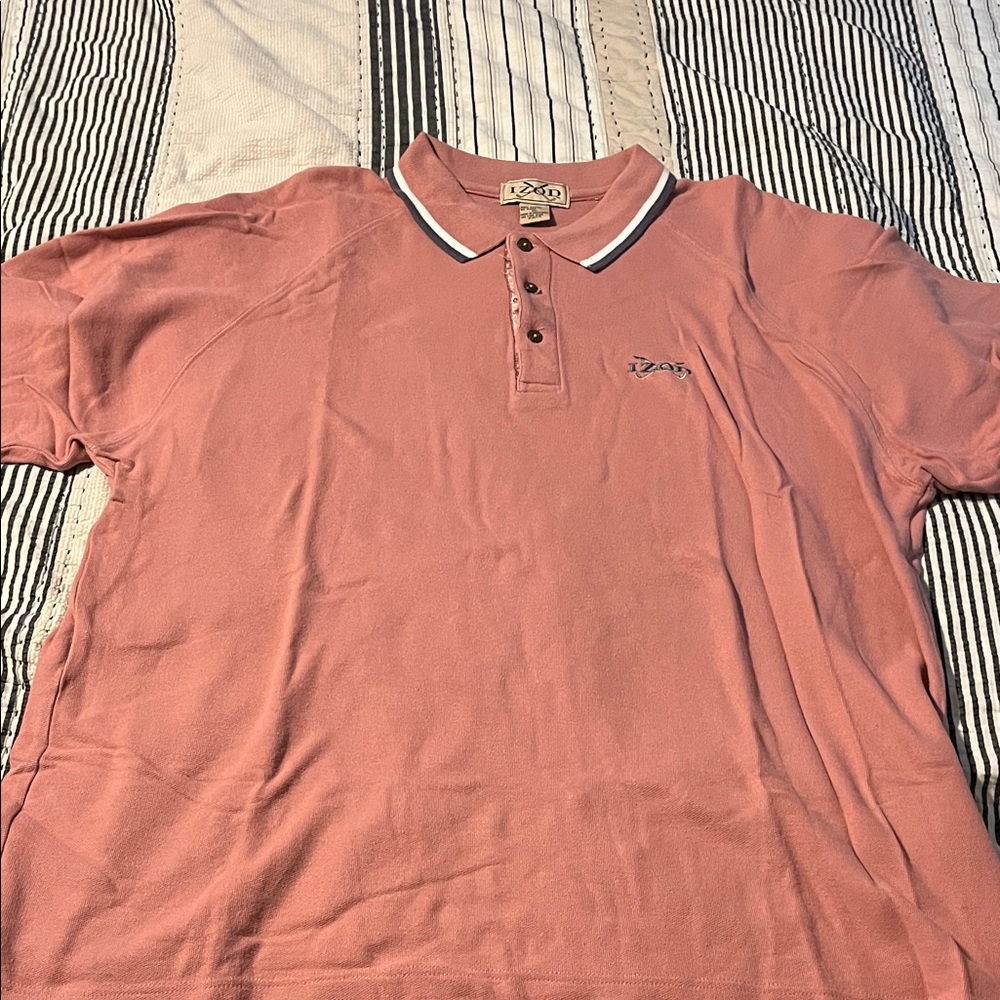 IZOD Men's Pink Polo Shirt XL EUC